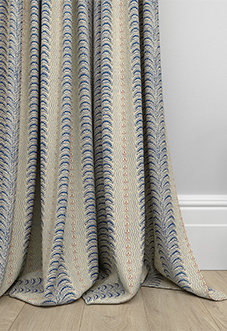 Land & Shore Fintra Stripe, Blue Red - Made to Measure Curtains